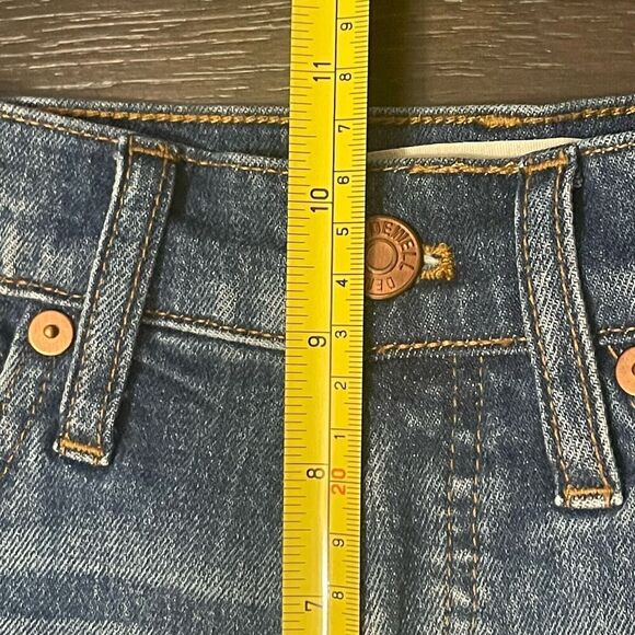 MADEWELL High Rise Denim Cut Off Jean Shorts Size 24 Blue NWT Casual Raw Hem - Picture 6 of 7